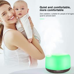 image-Kingdakang 500ml Ultrasonic Aroma Diffuser Humidifier Wood Grain