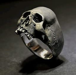 image-Men's Skull Ring Alloy Gothic Punk Fashion Jewelry