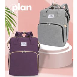 image-Portable Folding Baby Diaper Bag Backpack Mummy Bag