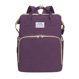 image-Portable Folding Baby Diaper Bag Backpack Mummy Bag