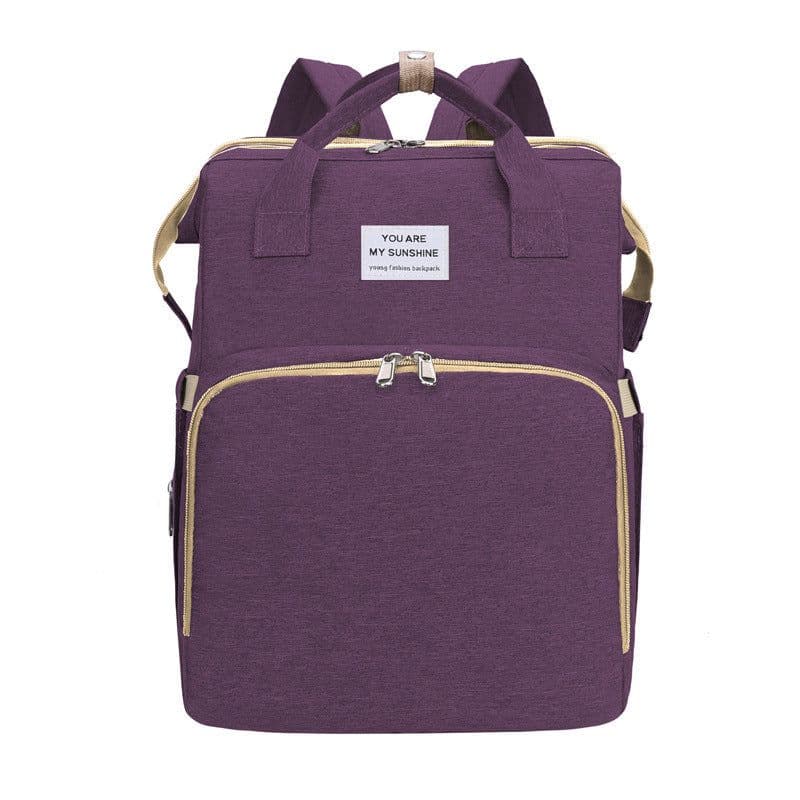 image-Portable Folding Baby Diaper Bag Backpack Mummy Bag