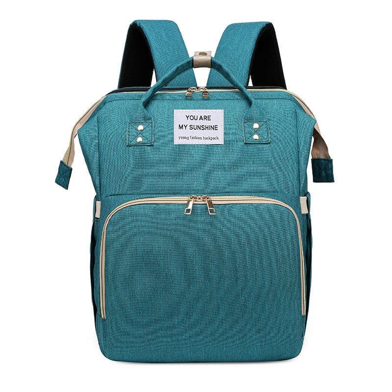 image-Portable Folding Baby Diaper Bag Backpack Mummy Bag
