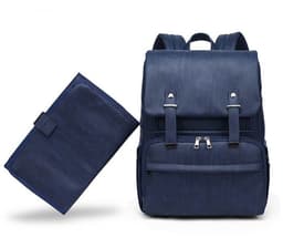 image-PU Leather Diaper Backpack for Parents