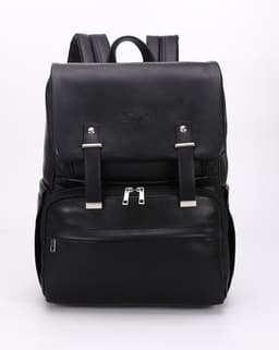 image-PU Leather Diaper Backpack for Parents