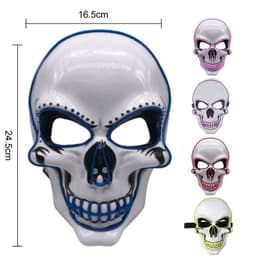 image-LED Light Up V Mask Halloween Horror Ghost Face Fluorescent Mask