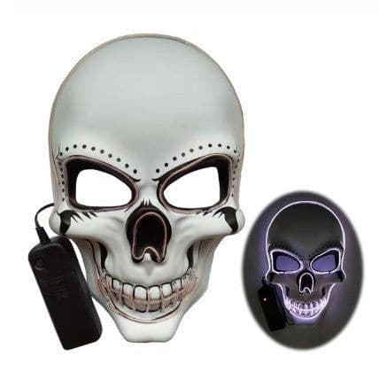 image-LED Light Up V Mask Halloween Horror Ghost Face Fluorescent Mask