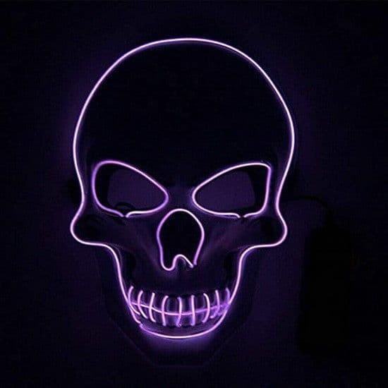 image-LED Light Up V Mask Halloween Horror Ghost Face Fluorescent Mask