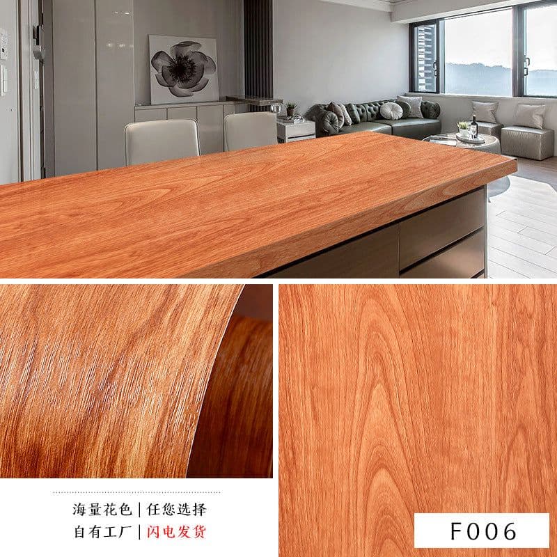 image-3D Wood Grain PVC Wallpaper Sticker Waterproof Self-Adhesive Film