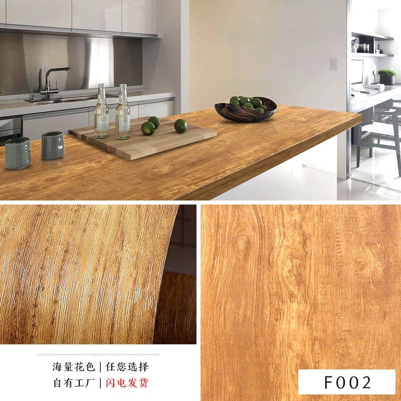 image-3D Wood Grain PVC Wallpaper Sticker Waterproof Self-Adhesive Film