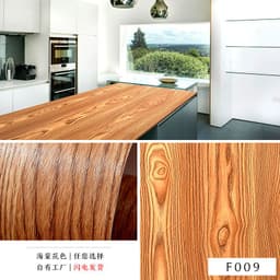 image-3D Wood Grain PVC Wallpaper Sticker Waterproof Self-Adhesive Film