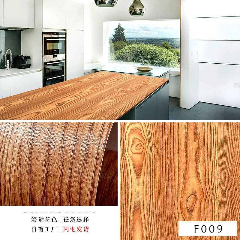 image-3D Wood Grain PVC Wallpaper Sticker Waterproof Self-Adhesive Film