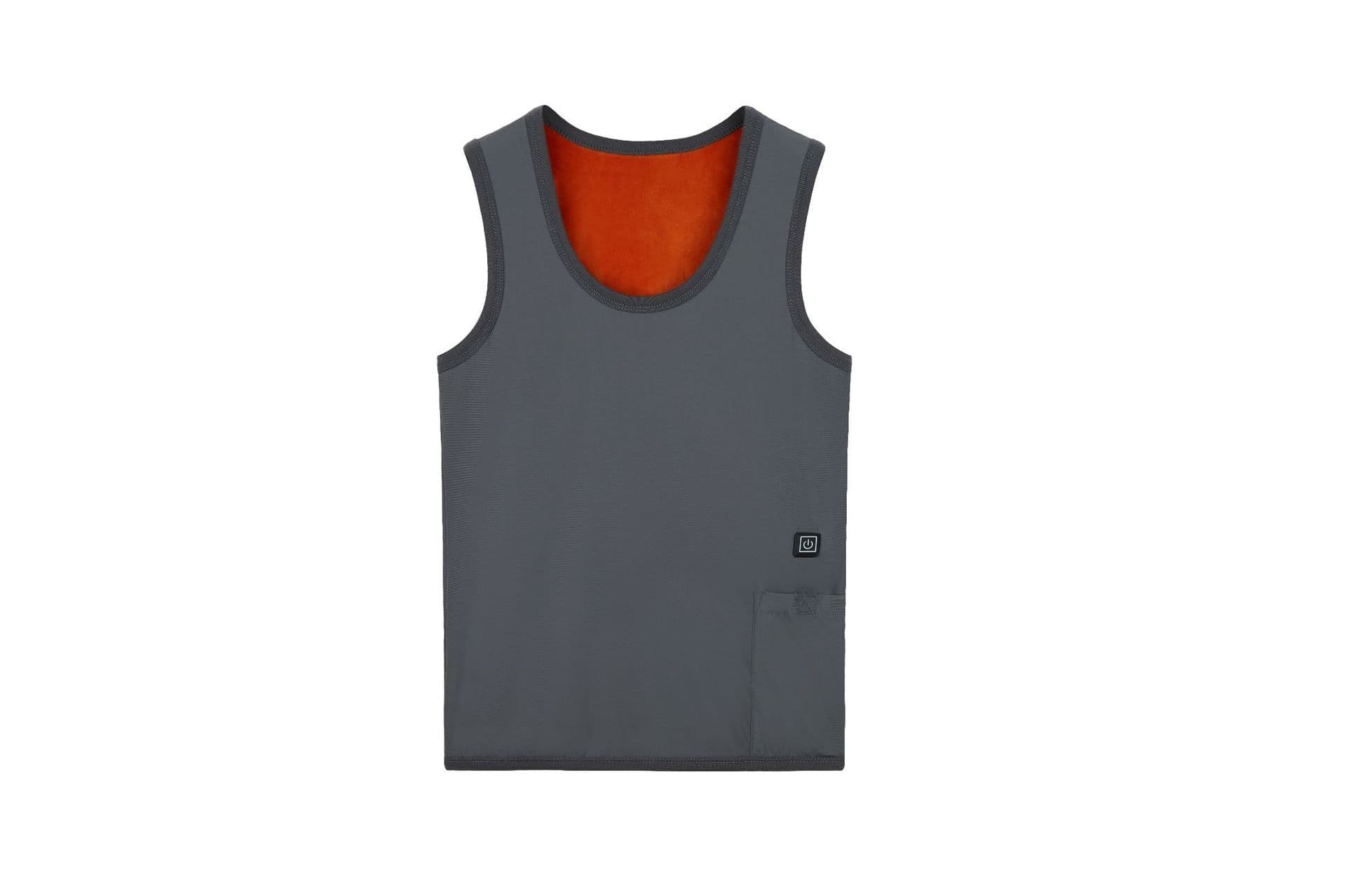image-Graphene Smart Heating Vest Plus Cashmere Black Zip Winter