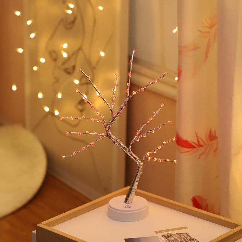 image-LED Christmas Tree Lantern with Copper Wire Lights Touch Switch
