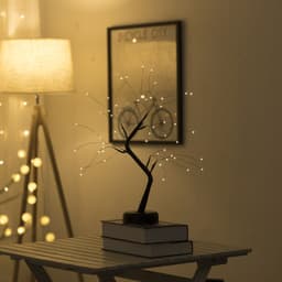 image-LED Christmas Tree Lantern with Copper Wire Lights Touch Switch