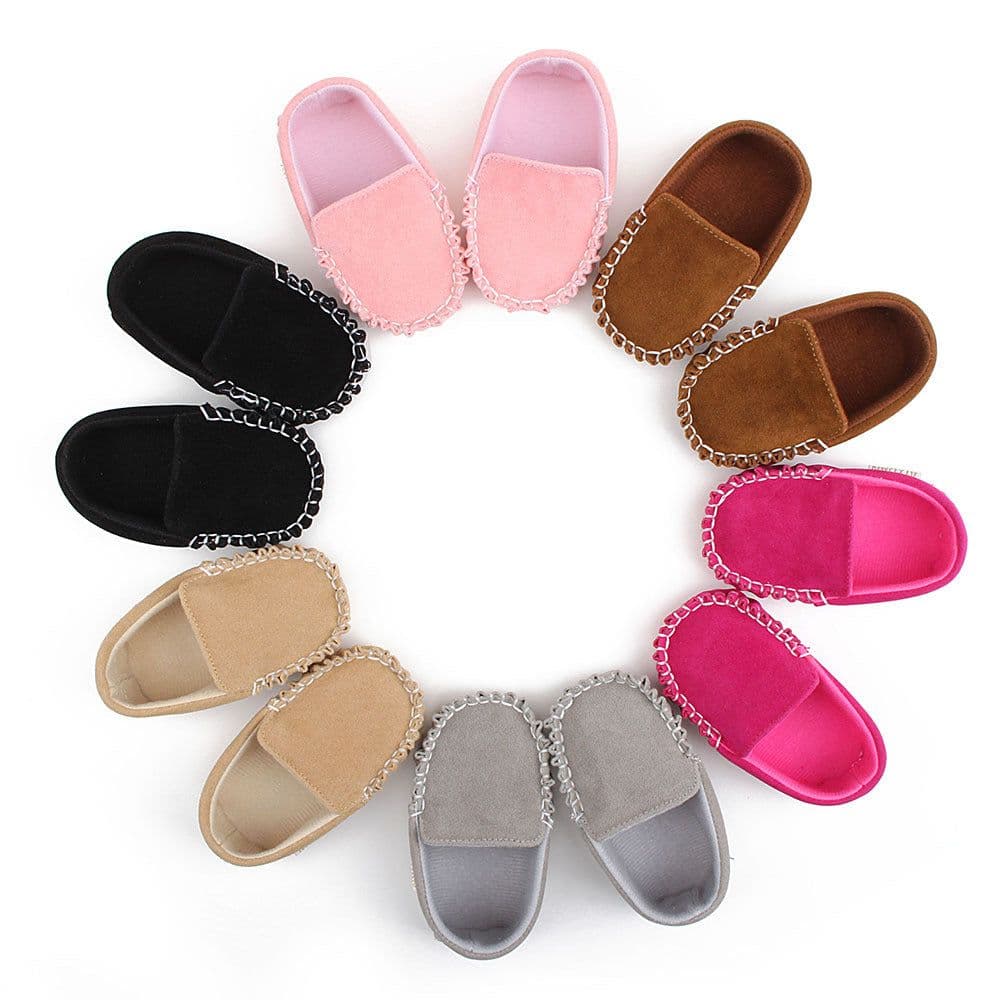 image-Baby Toddler Shoes 0-1 Years Solid Color Soft Sole Peas Shoes