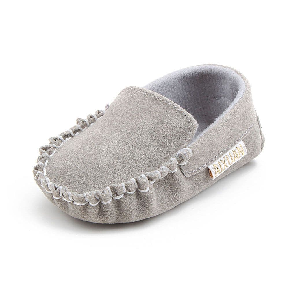 image-Baby Toddler Shoes 0-1 Years Solid Color Soft Sole Peas Shoes