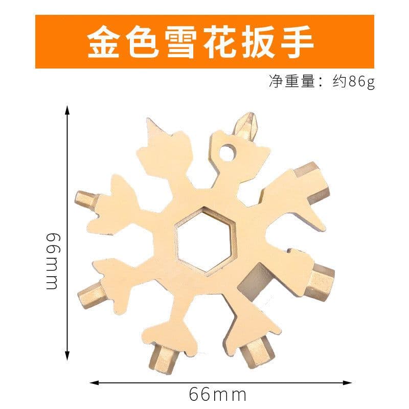 image-Multifunctional Snowflake Wrench EDC Tool Card Hexagonal Steel Portable