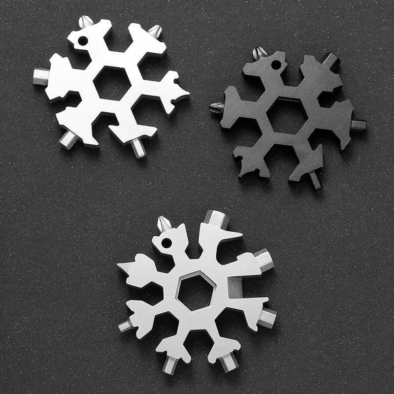 image-Multifunctional Snowflake Wrench EDC Tool Card Hexagonal Steel Portable