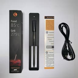 image-BBQ Bluetooth Wireless Thermometer with Probe and Charging Stand