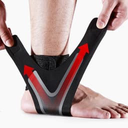 image-Adjustable Sports Ankle Support Compression Brace - Pair