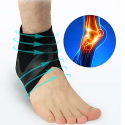 image-Adjustable Sports Ankle Support Compression Brace - Pair