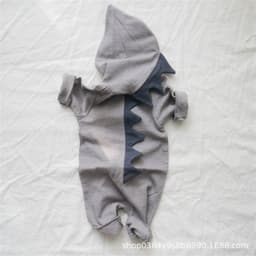image-Baby Dinosaur Hooded Romper One-Piece Jumpsuit