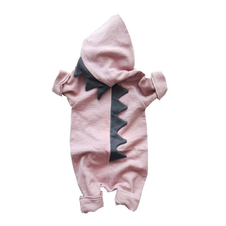 image-Baby Dinosaur Hooded Romper One-Piece Jumpsuit