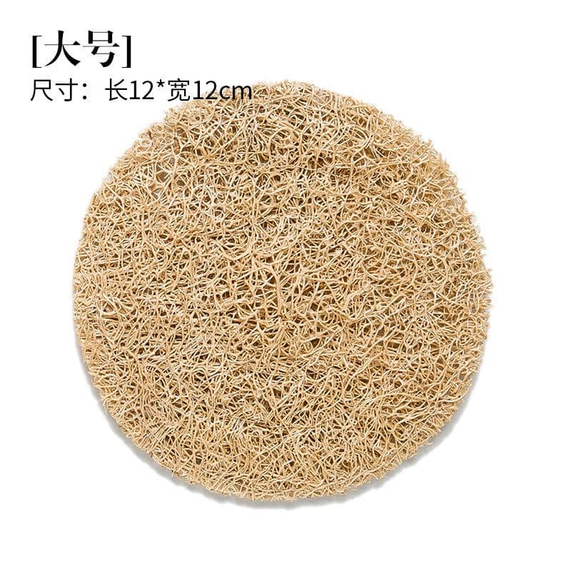 image-Kung Fu Tea Ceremony Coaster Set Copper Leaf Insulation Mat