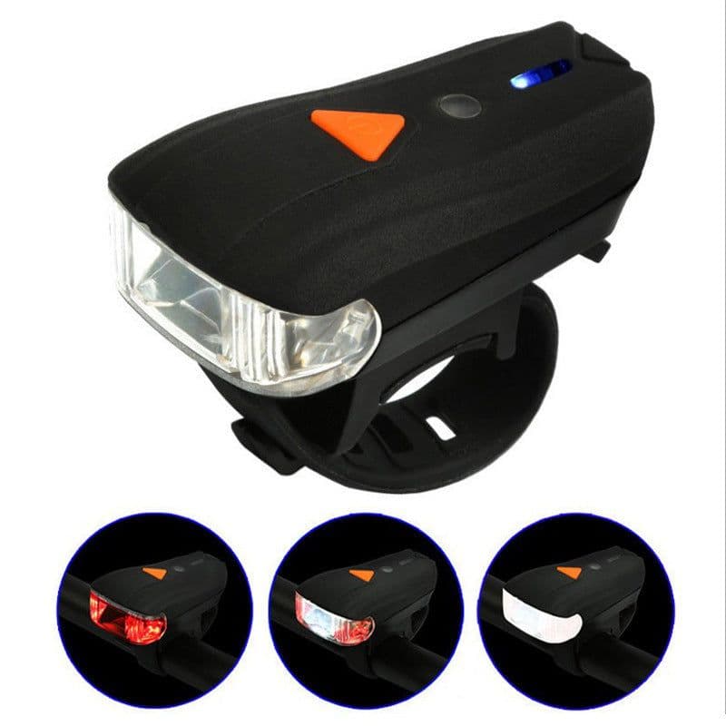 image-2255 Front Light LED USB Rechargeable Bicycle Safety Light White