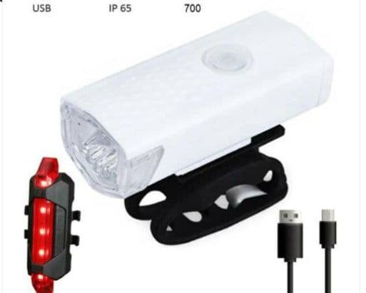 image-2255 Front Light LED USB Rechargeable Bicycle Safety Light White