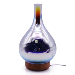 image-3D Glass Vase Humidifier Aroma Diffuser with Night Light