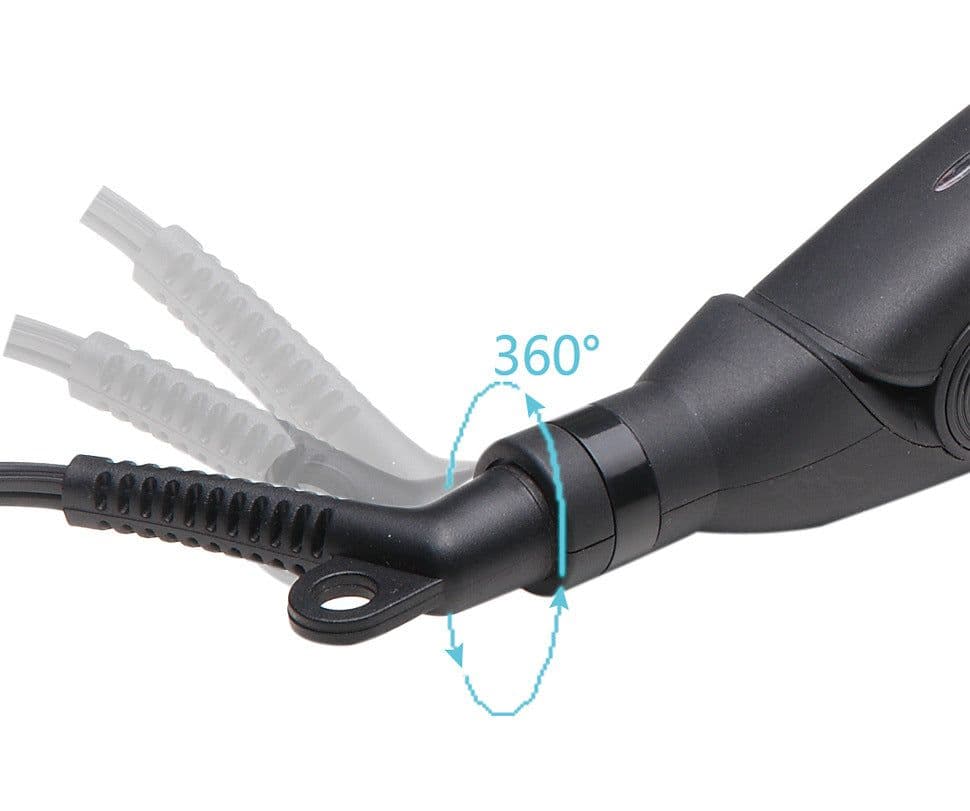 image-Steam Hair Straightener and Curler with Tourmaline Ceramic Plates