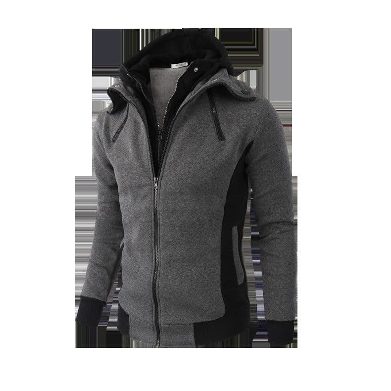 image-Men's Hooded Sweater Jacket