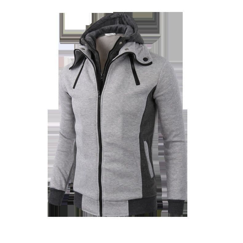image-Men's Hooded Sweater Jacket