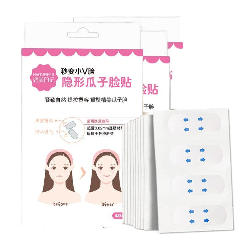 image-Bibami Matte V Face Lifting Tape Stickers White