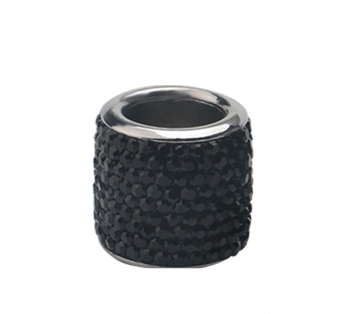image-Car Seat Headrest Rod Decorative Ring Diamond Studded Universal