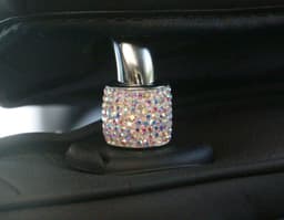 image-Car Seat Headrest Rod Decorative Ring Diamond Studded Universal