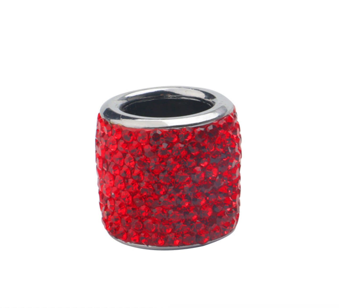 image-Car Seat Headrest Rod Decorative Ring Diamond Studded Universal