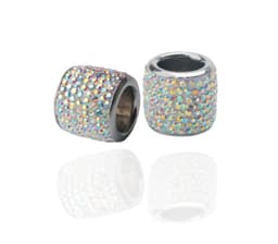 image-Car Seat Headrest Rod Decorative Ring Diamond Studded Universal