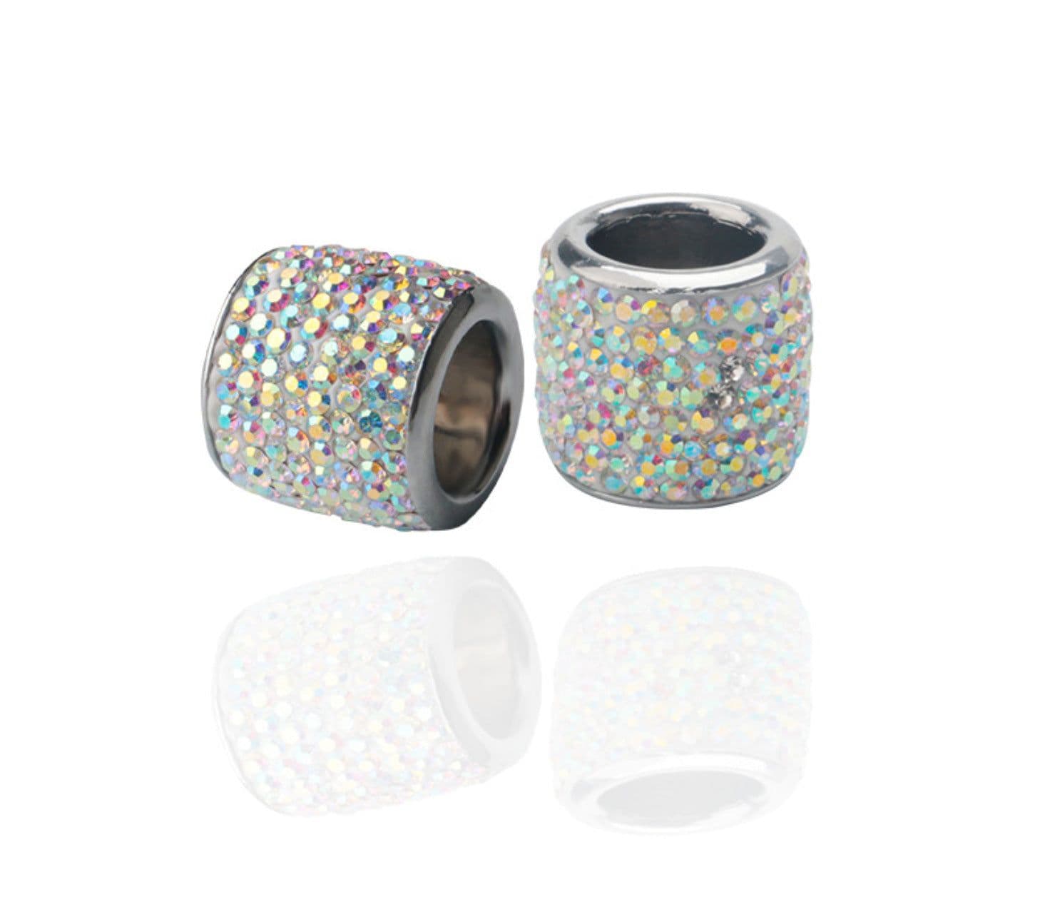 image-Car Seat Headrest Rod Decorative Ring Diamond Studded Universal