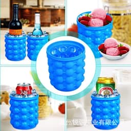 image-Silicone Ice Bucket Ice Cube Maker Large