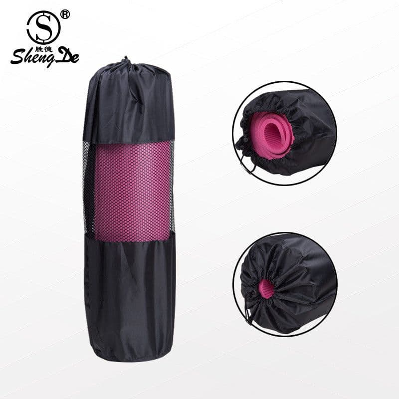 image-Shengde Yoga Mat Net Bag Storage 6mm 8mm Black Mesh Carrier