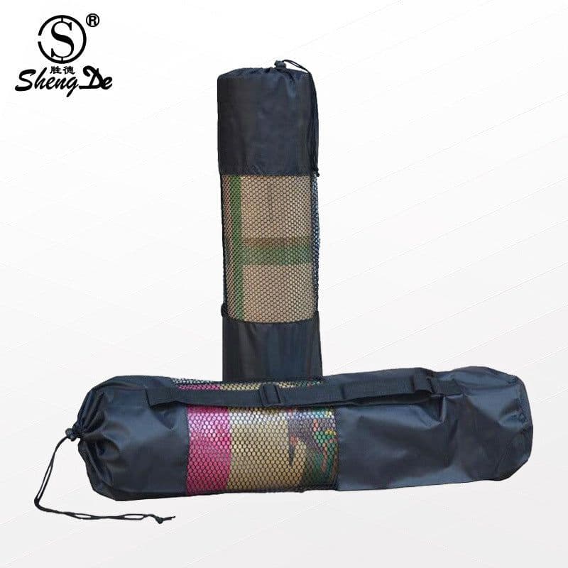 image-Shengde Yoga Mat Net Bag Storage 6mm 8mm Black Mesh Carrier