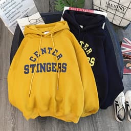 image-Women's Hooded Sweatshirt Fleece Lined Printed Pullover Coat