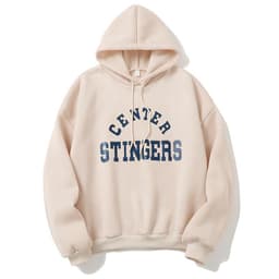 image-Women's Hooded Sweatshirt Fleece Lined Printed Pullover Coat
