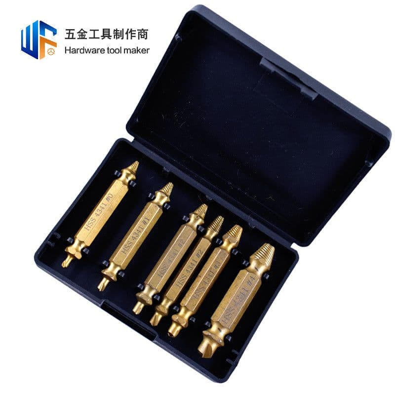 image-High-Speed Steel Titanium-Plated Double-Head Screw Extractor