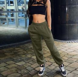 image-Women's High Waist Straight Leg Sweatpants Casual Loose Pants