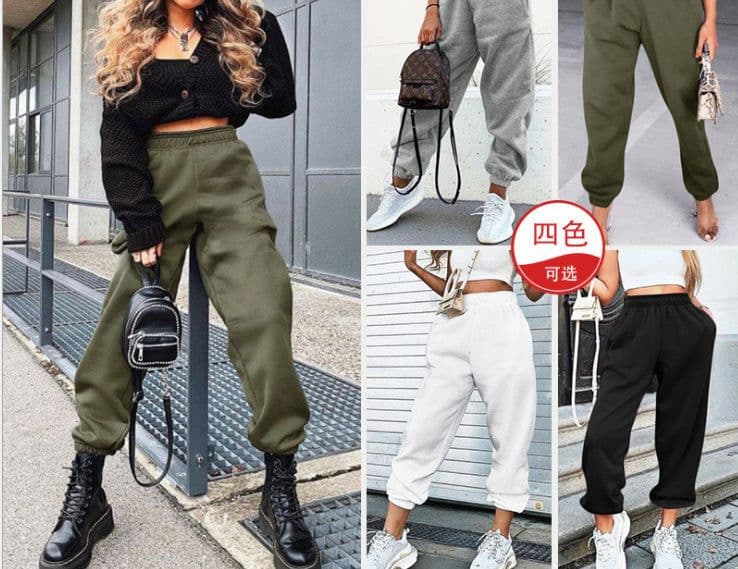 image-Women's High Waist Straight Leg Sweatpants Casual Loose Pants