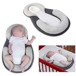 image-Baby U-Shaped Positioning Pillow Anti-Flat Head Cotton Blue