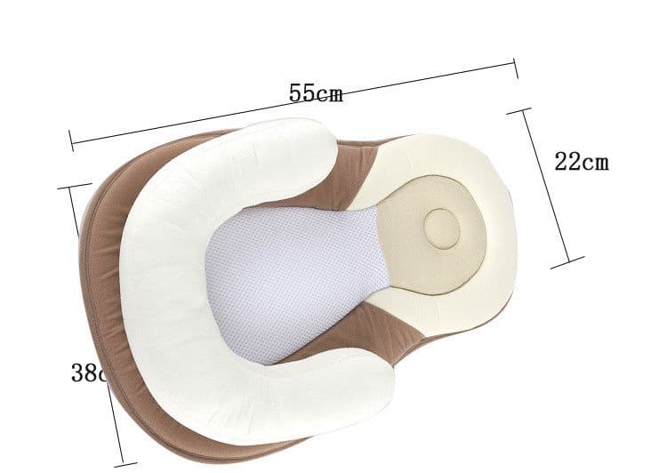 image-Baby U-Shaped Positioning Pillow Anti-Flat Head Cotton Blue